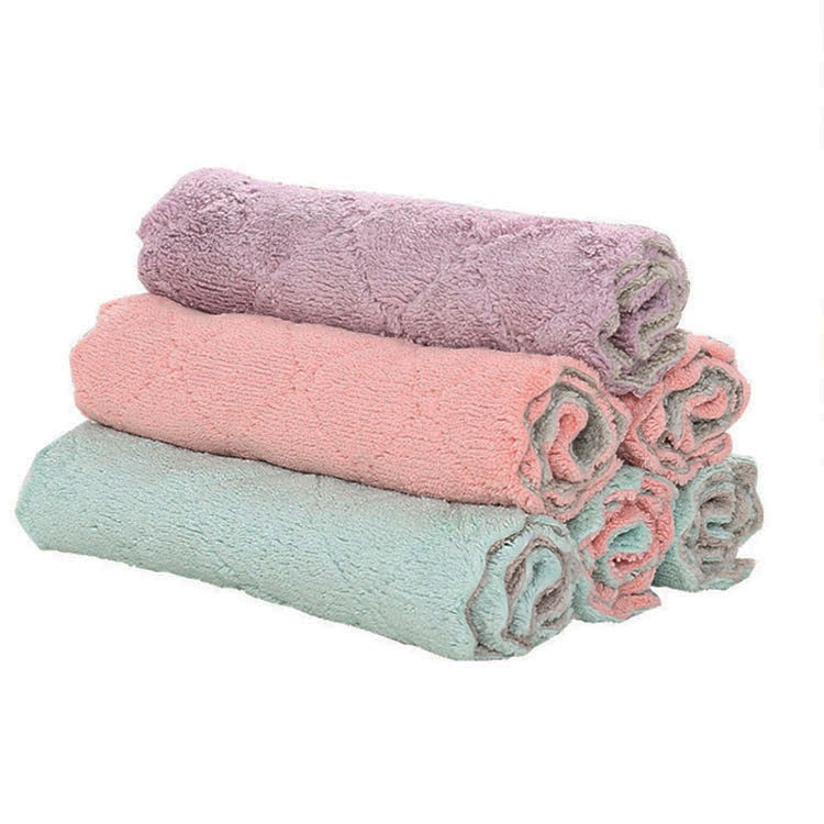 Water Absorbent Dishcloth Tablecloth Towel Kitchen Cleaning Cloth Hand ...