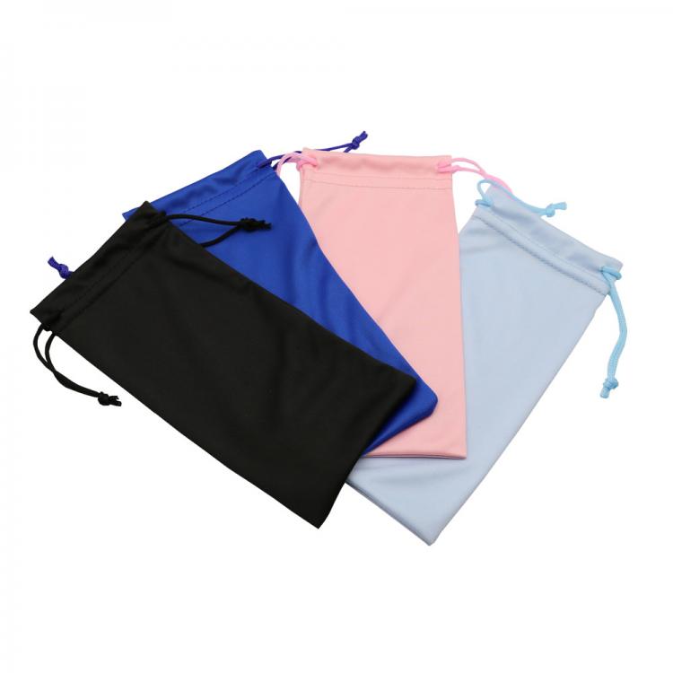 Custom Eco-Friendly Sunglasses Pouches Microfiber Drawstring Bags Fashion Portable Glasses Bag