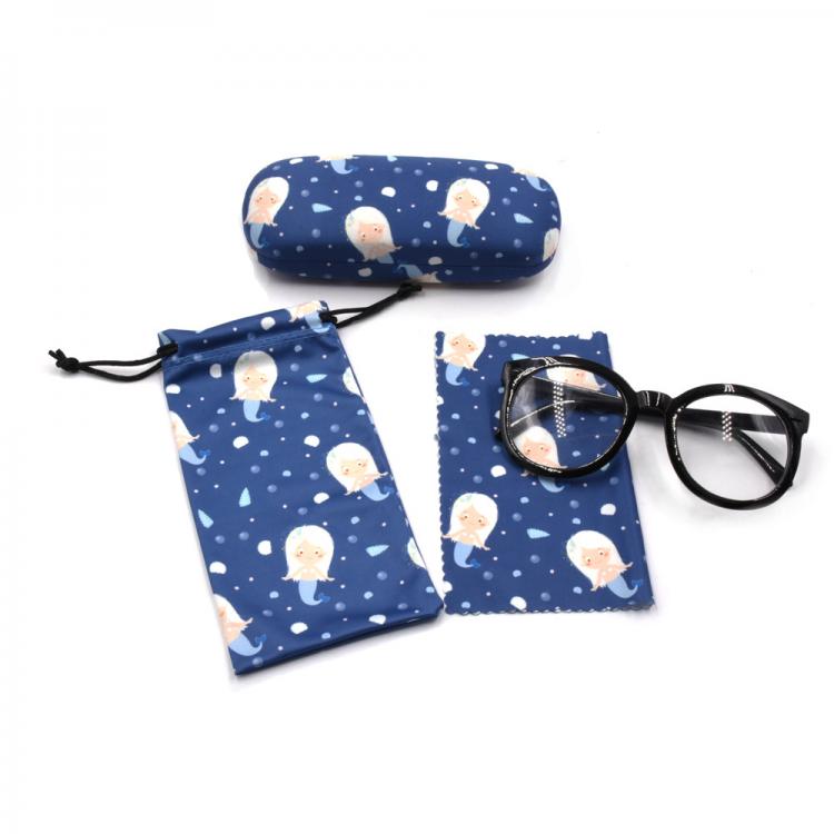 Eco Friendly Glasses Drawstring Bag Sunglass Pouch Logo Microfiber Sunglasses Bag