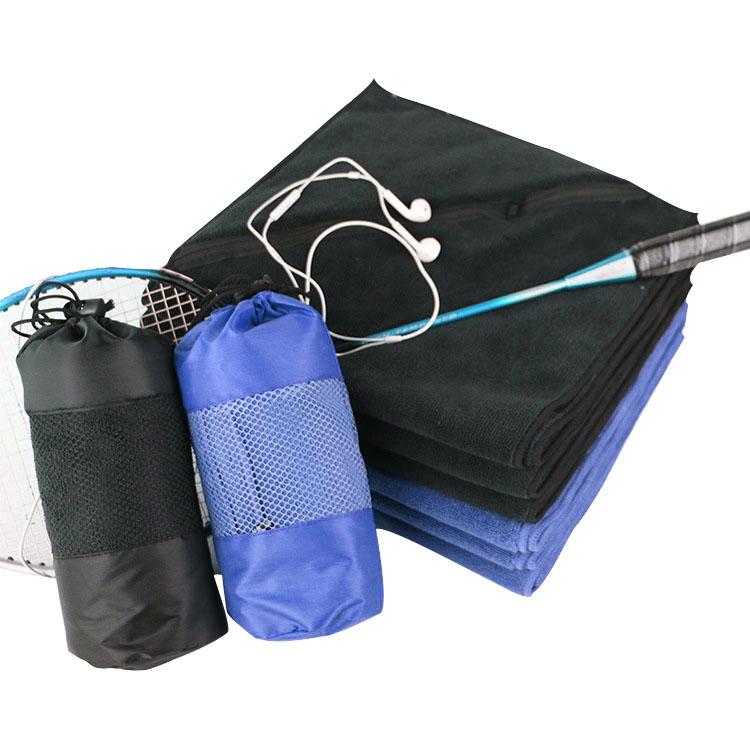 Microfiber Sports Zipper pocket Powel Golf Yoga Running Fitness Outdoor Quick Dry Towel - 副本