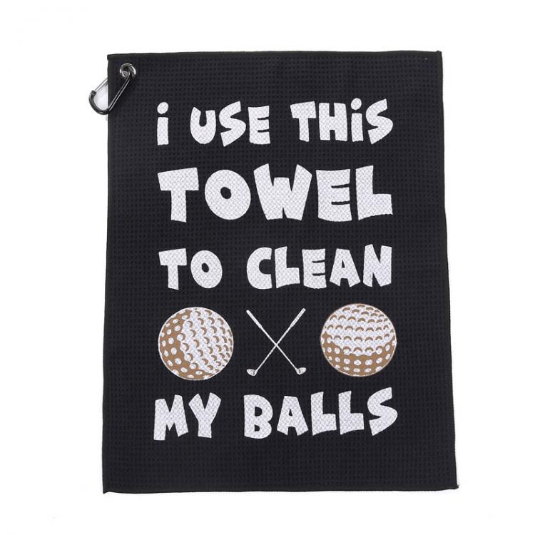 Printed Microfiber Golf Towel 