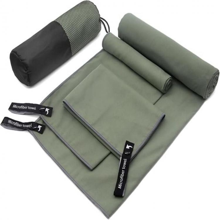 Soft and Lightweight Microfiber Camping Towel Absorbent Quick Qrying Beach Yoga Gym Towel 