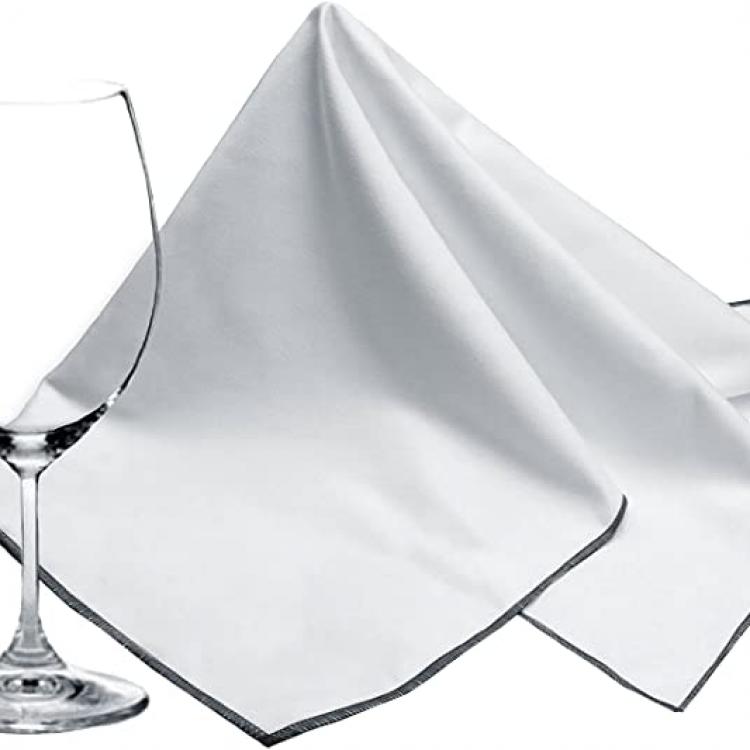 Premium Lint-Free Microfiber Wine Glass Polishing Cloth Streak-Free Glass Cleaning Cloth